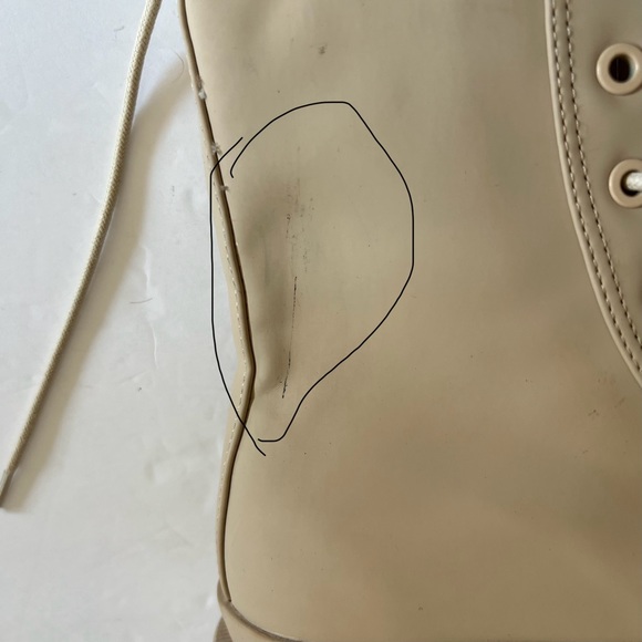Zara Tan Ankle Combat Boots Platform Size 8 - Picture 13 of 13